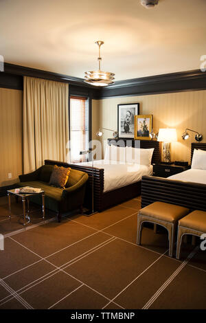 USA, Colorado, Aspen, photo de chambre à l'hôtel Jerome, centre-ville d'Aspen Banque D'Images
