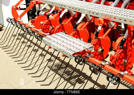 Sur l'équipement lourd d'exposition agricole Banque D'Images