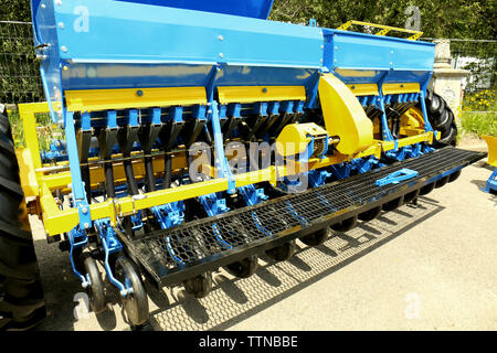 Sur l'équipement lourd d'exposition agricole Banque D'Images