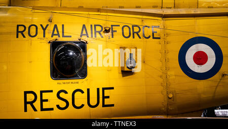 Détail de Westland Sea King HAR3 hélicoptère RAF Banque D'Images