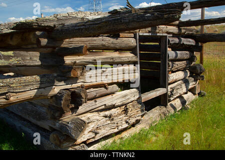 Cabine historique, Hanford Reach National Monument, New York Banque D'Images