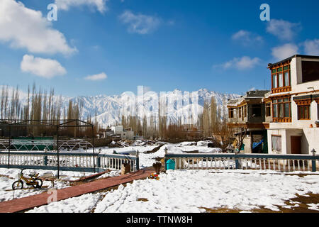 La ville de Leh. Le Ladakh, le Jammu-et-Cachemire, l'Inde Banque D'Images