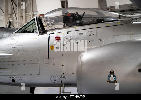 Gloster Meteor F.8 pilotage des avions à réaction Banque D'Images