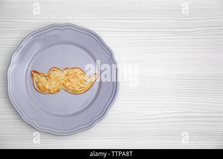 Moustache des crêpes. Heureux pères jours concept Banque D'Images