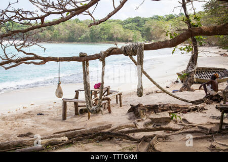 La JAMAÏQUE, Port Antonio. La plage Winifred. Banque D'Images