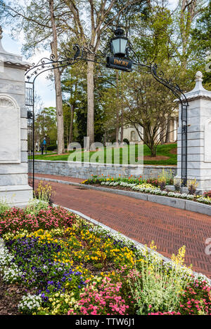 Entrée de l'Université Emory à Atlanta, Géorgie. (USA) Banque D'Images