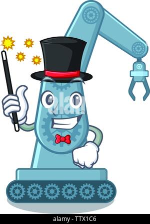 Bras de robot mécatronique jouet magicien forme cartoon Illustration de Vecteur