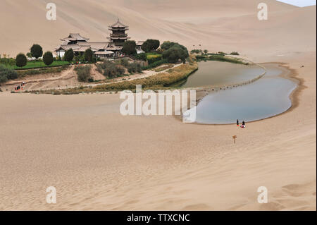 Oasis du désert, crescent springs. Banque D'Images