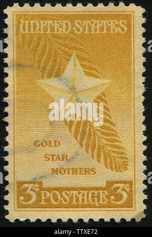 UNITED STATES - circa 1948 : timbres par United States, montre les mères Gold Star, vers 1948. Banque D'Images