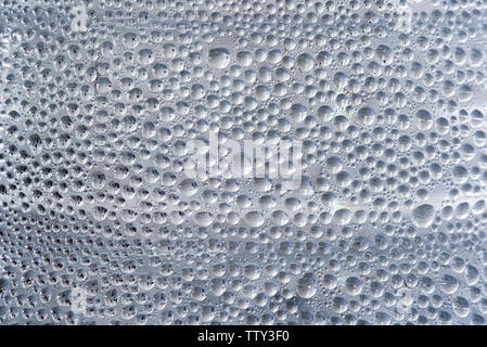 L'eau de condensation gouttes rosée sur bouteille Banque D'Images