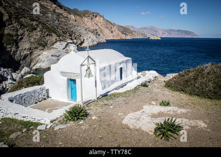 La Grèce, l'île des Cyclades, Amorgos Island groupes : chapelle d'Agia Anna *** *** légende locale Banque D'Images