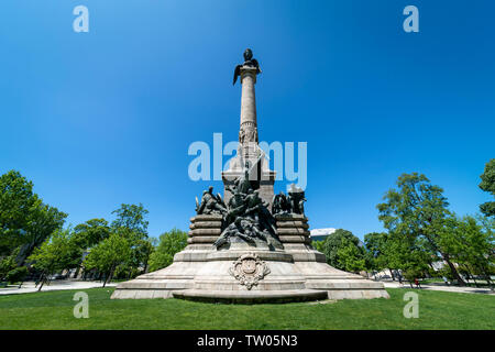 Rotunda Da Boavista, Praça de Mouzinho de Albuquerque, Central Square et Park à Porto. Banque D'Images