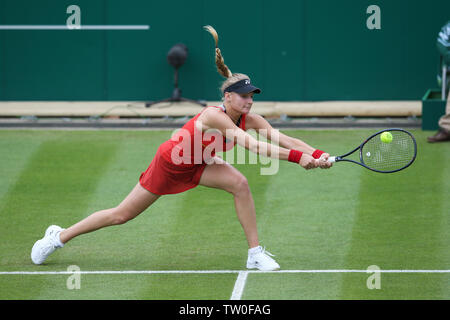 Birmingham, UK. 18 Juin, 2019. Dayana Yastremska de l'Ukraine pendant son match contre Julia Goerges d'Allemagne. Nature Valley Classic 2019, International Women's tennis, jour 2 à l'Edgbaston Priory Club à Birmingham, en Angleterre, le mardi 18 juin 2019. Editorial uniquement. Photos par Andrew Verger, verger Crédit : Andrew la photographie de sport/Alamy Live News Banque D'Images