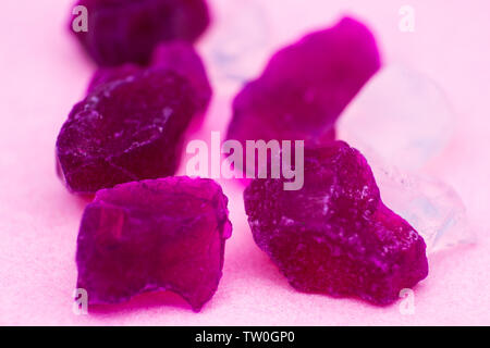 Macro photo de litière silice cristaux de dioxyde de silicium. Banque D'Images