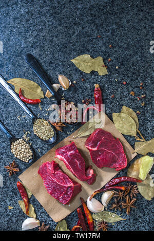 La viande bovine. Banque D'Images