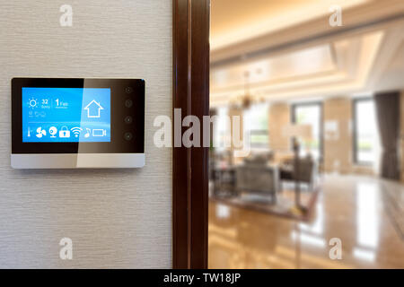 Digitalscreen dans smart home Banque D'Images