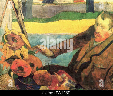 Paul Gauguin - Van Gogh Tournesols Peinture 1888 Banque D'Images