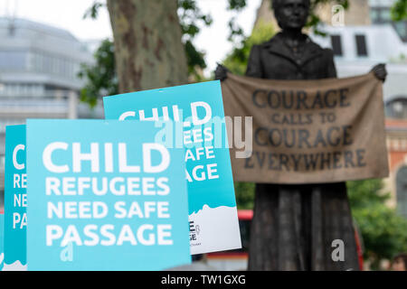 Londres 18 juin 2019 Safe passage campagne ; une campagne cherchant à garantir un passage sûr pour unaccompaned Crédit d'enfants réfugiés Ian Davidson/Alamy Live News Banque D'Images