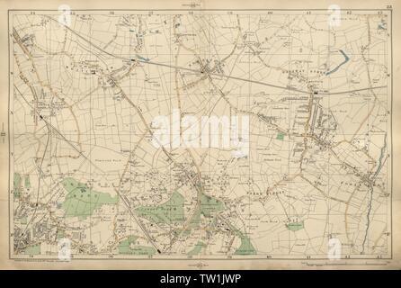 Eltham CHISLEHURST Mottingham Bromley Sidcup Catford Foots Cray BACON 1900 map Banque D'Images