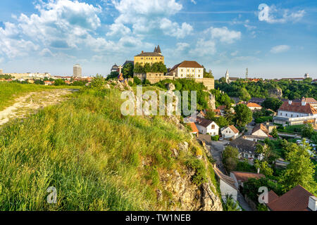 La colline du Château falaise de Veszprém, Hongrie. Banque D'Images