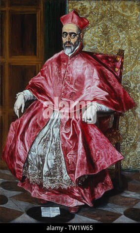 Heotokopoulos, Domenikos (El Greco) Un Cardinal (probablement le Cardinal Fernando Niño de Guevara (1541-1609), 1600-1 - Le Metropolitan Museum of Art, New York Banque D'Images