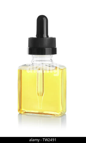 Flacon de parfum sur fond blanc Banque D'Images