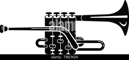 L'icône de la musique trompette, le style simple Illustration de Vecteur