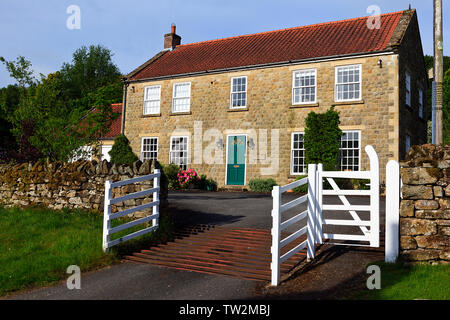 Maison en Pierre à New York Hutton-le-Hole village au bord de North York Moors, Yorkshire, Angleterre, Royaume-Uni Banque D'Images