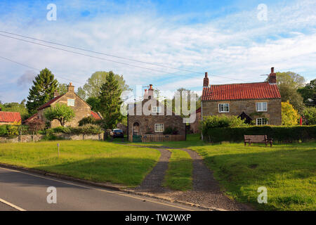 Gites dans le joli village Hutton-le-Hole sur le bord du North Yorkshire Moors. Banque D'Images