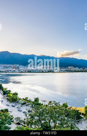 Paysage de Dali Erhai, Ville, Province du Yunnan, Chine Banque D'Images