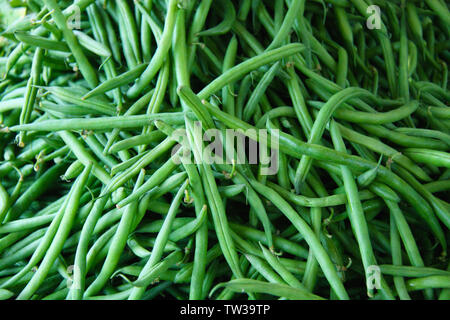 Plein cadre de haricots verts Banque D'Images