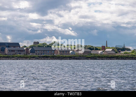 D'Ardrossan estran à Canon Hill jusqu'à la colline du Château ou dans d'Ardrossan. Banque D'Images