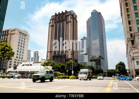 Parkview Square est un style Art Déco architectural impressionnant immeuble de bureaux au centre-ville de Singapour le long de North Bridge road et Burgis Junction. Banque D'Images