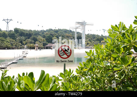 47 mètres Bungy Jump Tower sur l'île de Sentosa à Singapour Banque D'Images