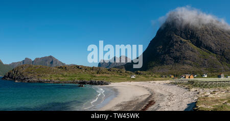 Vesterålen sans petrole, archipel Hovden Beach, Norvège Banque D'Images