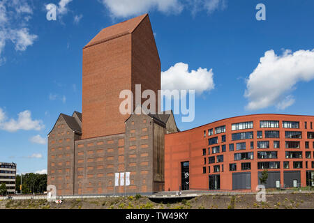 Archives d'État, Landesarchiv NRW Nordrhein-Westfalen, Innenhafen, Duisburg, Ruhr, Nordrhein-Westfalen, Germany, Europe Banque D'Images