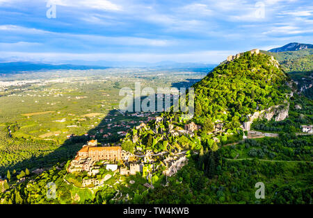 Voir le site archéologique de Mystras en Grèce Banque D'Images