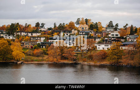 L'automne dans la banlieue de Stockholm Suède Banque D'Images