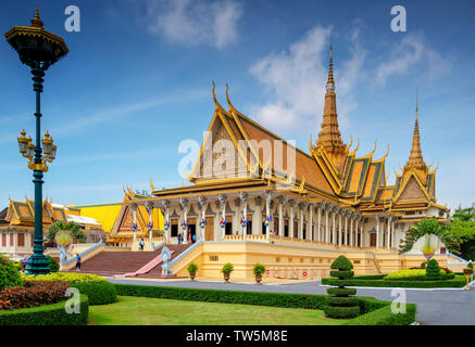 Le Royal Palace Phnom Penh au Cambodge Banque D'Images