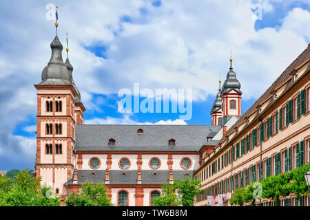 L'église abbatiale (Amorbach Kloster Amorbach), Basse Franconie, Bavière, Allemagne Banque D'Images