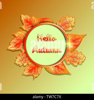 Bonjour Automne banner vector illustration Illustration de Vecteur