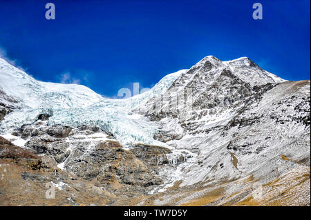 Karola Glacier, Tibet Banque D'Images