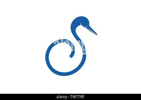 Lettre S, swan dessins de logos Inspiration isolé sur fond blanc Illustration de Vecteur