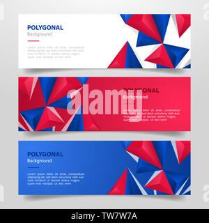 États-unis États-Unis d'Amérique . modèles de bannière avec divers couleur blanc et bleu rouge disposition horizontale - vector illustration Banque D'Images