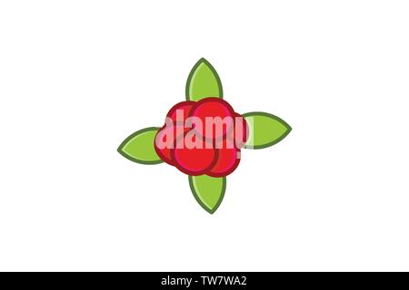 Raisin Fruits et feuilles dessins de logos Inspiration isolé sur fond blanc Illustration de Vecteur
