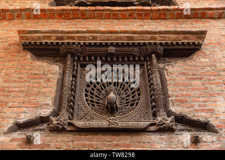 Peacock Window, Bhaktapur, Province N° 3, Népal, Asie Banque D'Images