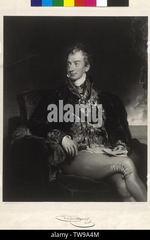 Metternich-Winneburg, Clement Wenzel Lothar le prince von, lithographie de August Prinzhofer basé sur la peinture par Thomas Lawrence, Additional-Rights Clearance-Info-Not-Available- Banque D'Images