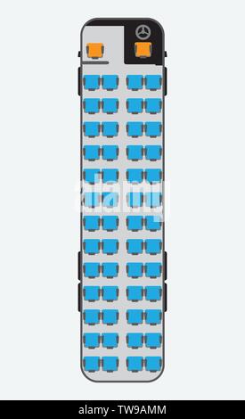 Bus de 15 mètres du siège Illustration de Vecteur