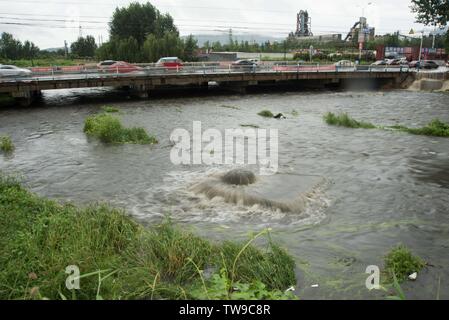 14 août 2018 Province de Hebei Qinhuangdao ville forte pluie Banque D'Images