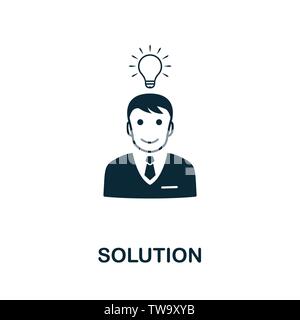 Symbole d'icône de vecteur de solution. Signe créatif de la collection Icons. Icône de solution à plat remplie pour ordinateur et mobile Illustration de Vecteur